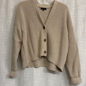 Quince Boxy Cropped Cardigan